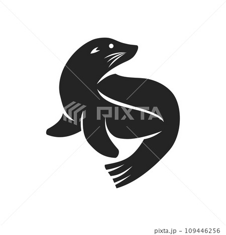 Sea Lion Logo template Isolated. Brand Identity. Icon Abstract Vector graphic Sea Lion Logo template Isolated. Brand Identity. Icon Abstract Vector graphic 109446256