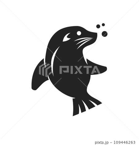 Sea Lion Logo template Isolated. Brand Identity. Icon Abstract Vector graphic Sea Lion Logo template Isolated. Brand Identity. Icon Abstract Vector graphic 109446263