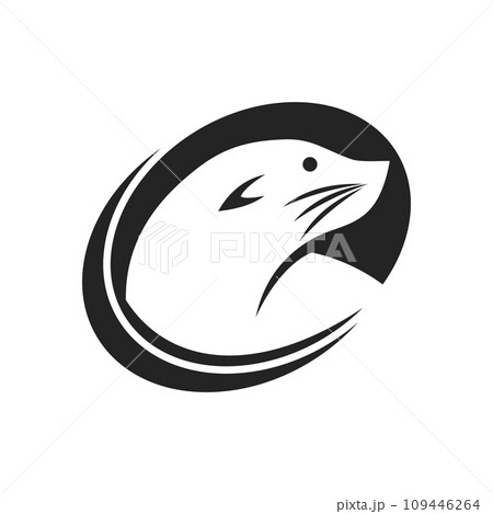 Sea Lion Logo template Isolated. Brand Identity. Icon Abstract Vector graphic Sea Lion Logo template Isolated. Brand Identity. Icon Abstract Vector graphic 109446264