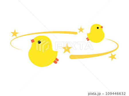 ひよこがピヨる。気絶しそうな弱った状態です。 109446632