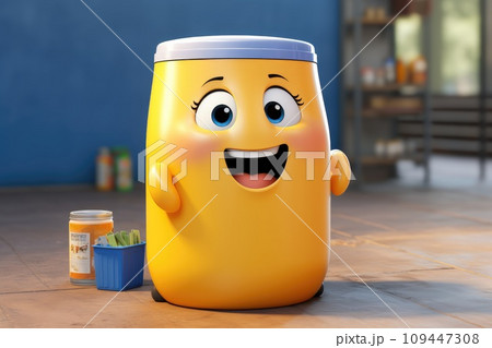 AI-generated content. Cute Recycle Character. Global Sustainability concept. Generative AI 109447308