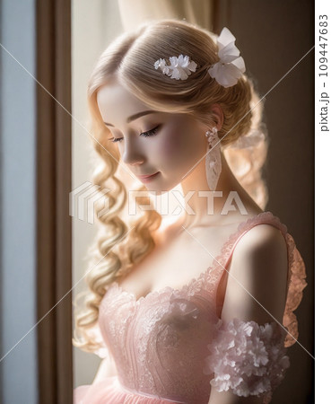 美しいドレスを着た女性 109447683