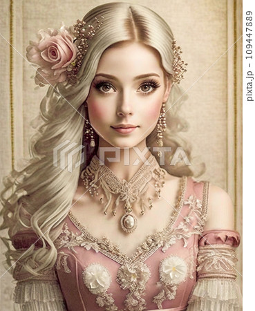 美しいドレスを着た女性 美しいドレスを着た女性 109447889