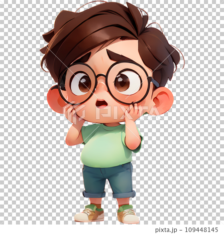 cute little kid boy show shock and amazed pose expression cute little kid boy show shock and amazed pose expression 109448145