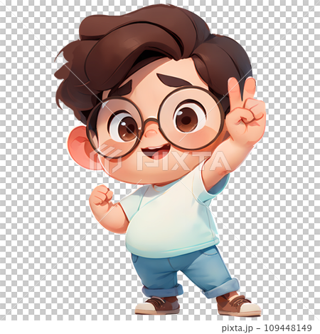 boy showing cheer up sign 109448149