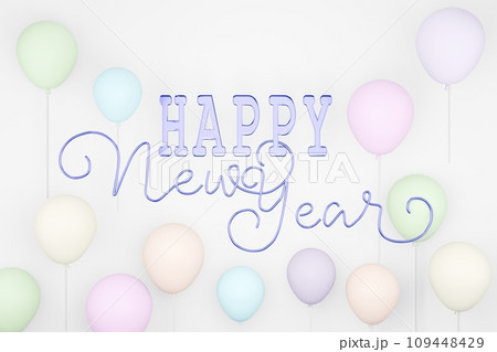 3D Mery Christmas and Happy New Year calligraphy greeting card background. 3D Mery Christmas and Happy New Year calligraphy greeting card background. 109448429