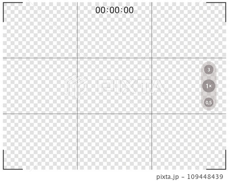 Phone camera horizontal viewfinder frame. Photo shoot of mobile app application. 109448439