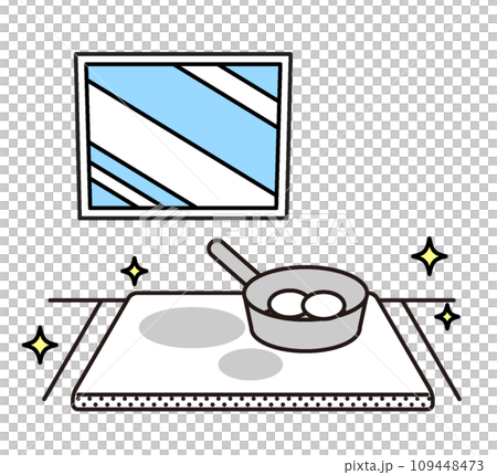 Simple illustration home appliances and cooking utensils IH stove Simple illustration home appliances and cooking utensils IH stove 109448473