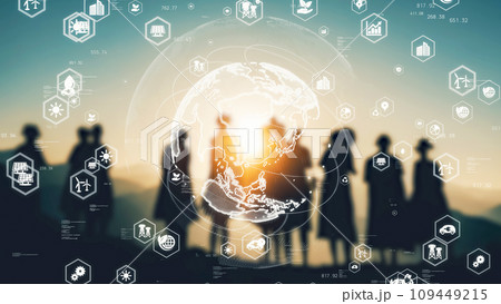 自然の中の人々と環境イメージ 109449215