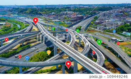 道路と位置情報　GPS　ナビゲーション 109449246