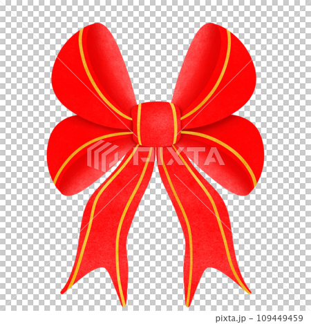 festive ribbon with bow 109449459