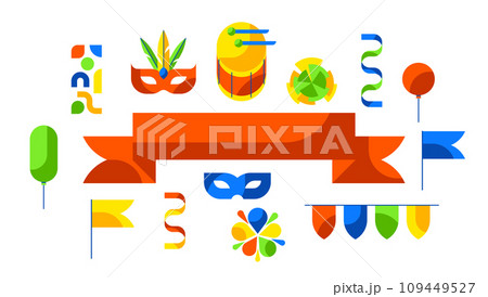 Carnival party background. Mardi Gras illustration for traditional holiday or festival. 109449527