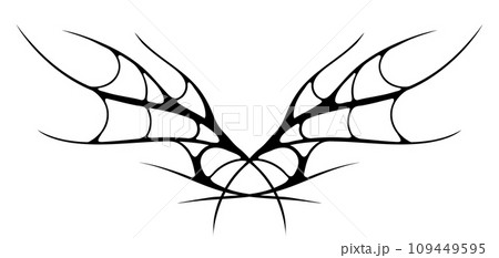 Cyber sigilism design. Neo tribal gothic style tattoo. Cyber sigilism design. Neo tribal gothic style tattoo. 109449595