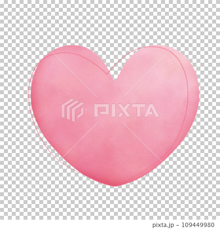 pink heart isolated on white background 109449980