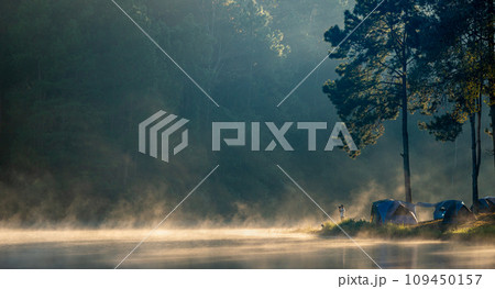 Photographer travel and camping at natural park in Thailand. 109450157