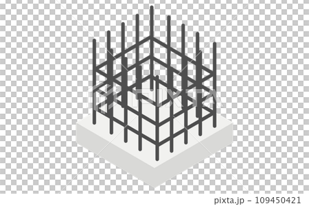 建築結構圖解、鋼筋混凝土 (RC) 等距圖 109450421