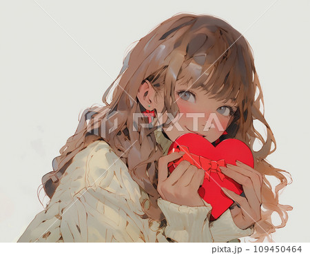 バレンタインデーのプレゼントを持つ女の子 AI生成画像 バレンタインデーのプレゼントを持つ女の子 AI生成画像 109450464