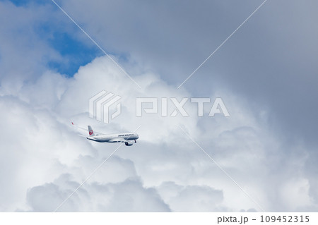 羽田空港を離陸した旅客機・日本航空・エアバス・A350 109452315