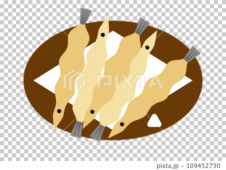 キビナゴの天ぷらのフラットイラスト 109452730