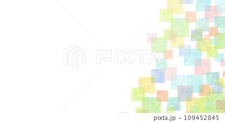 カラフルな四角模様のフレーム 背景素材 カラフルな四角模様のフレーム 背景素材 109452845