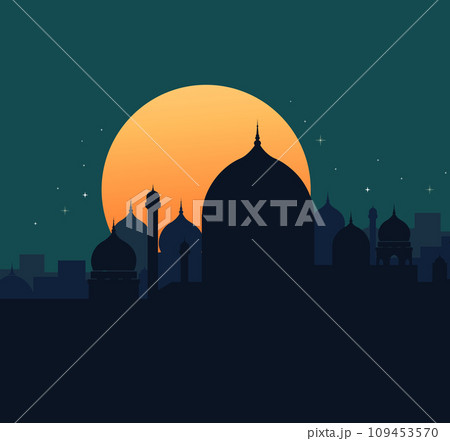 Ramadan Kareem prayer mosque background vector illustration 109453570
