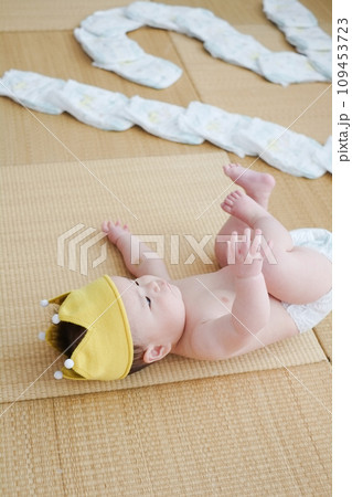 ハーフバースデーのオムツアート ハーフバースデーのオムツアート 109453723