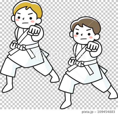 空手の稽古をする子供たち 空手の稽古をする子供たち 109454883