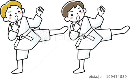 空手の稽古をする子供たち 空手の稽古をする子供たち 109454889