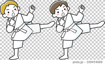 空手の稽古をする子供たち 空手の稽古をする子供たち 109454889