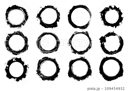 Grunge black Stamps Collection, circles. Banners, logos, Icons, labels and badges set . Vector distressed textures Grunge black Stamps Collection, circles. Banners, logos, Icons, labels and badges set . Vector distressed textures 109454932