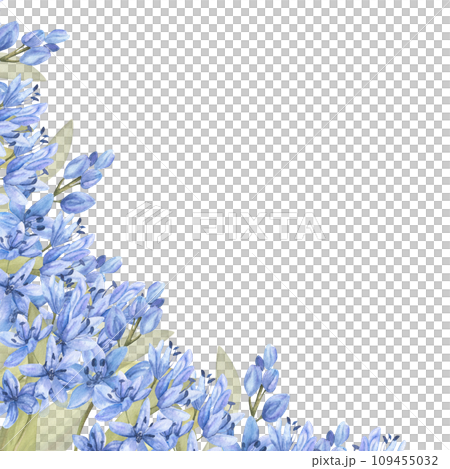 Watercolor spring first blue flowers illustration. Card template, invitation, label, logo, floral shop design . Blue lilac flowers for floral decoration. Isolated clip art Watercolor spring first blue flowers illustration. Card template, invitation, label, logo, floral shop design . Blue lilac flowers for floral decoration. Isolated clip art 109455032