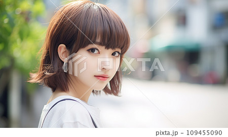 若いショートヘアのビジネスウーマン 109455090
