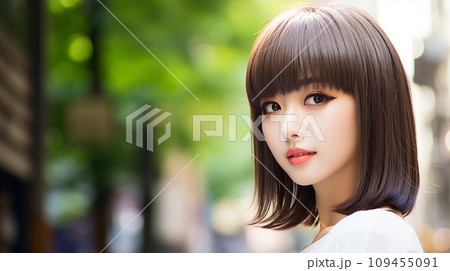 若いショートヘアのビジネスウーマン 若いショートヘアのビジネスウーマン 109455091