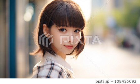 若いショートヘアのビジネスウーマン 若いショートヘアのビジネスウーマン 109455092