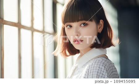 若いショートヘアのビジネスウーマン 若いショートヘアのビジネスウーマン 109455095
