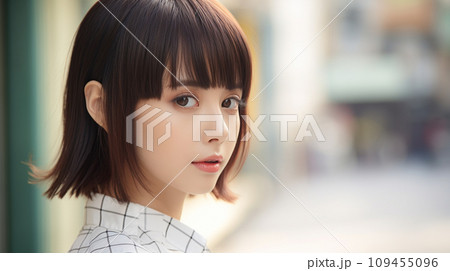 若いショートヘアのビジネスウーマン 若いショートヘアのビジネスウーマン 109455096