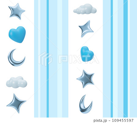 Blue seamless pattern with stars, moons and hearts. Applicable for fabric print, textile, wallpaper, gifts wrapping paper. Repeatable texture. Modern style, pattern for boys bedding, clothes. 3D. Blue seamless pattern with stars, moons and hearts. Applicable for fabric print, textile, wallpaper, gifts wrapping paper. Repeatable texture. Modern style, pattern for boys bedding, clothes. 3D. 109455597