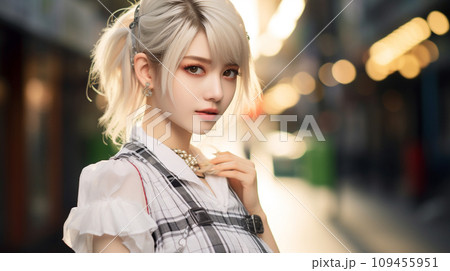 奇抜な格好した若い女性-1 109455951