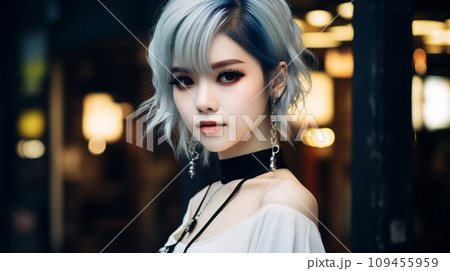 奇抜な格好した若い女性-1 109455959