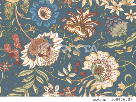 Fantasy flowers in retro, vintage Fantasy flowers in retro, vintage 109456307