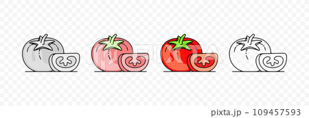 Tomato, tomatoes, vegetable, fruit, food and meal, graphic design. Plant, garden, beds, market, agriculture and agricultural, vector design and illustration 109457593