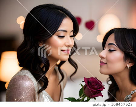 Detailed cozy Valentines ambience sharp highquality. 109457928