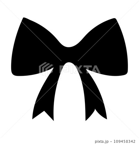decorative graphic bow. Silhouette of a bow 109458342
