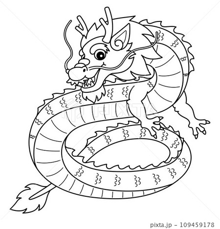 Year of the Dragon Dancing Dragon Isolated Year of the Dragon Dancing Dragon Isolated 109459178