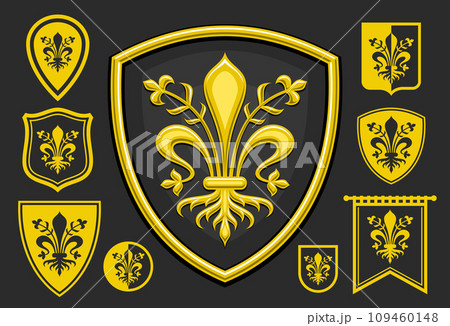Vector Florence Emblem Set 109460148