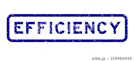 Grunge blue efficiency word square rubber seal stamp on white background Grunge blue efficiency word square rubber seal stamp on white background 109460449