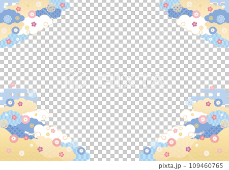 背景素材-初春フレーム4-4ベク 背景素材-初春フレーム4-4ベク 109460765
