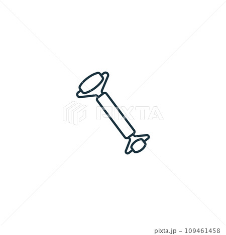 Face roller icon. Monochrome simple sign from beauty and personal care collection. Face roller icon for logo, templates, web design and infographics. 109461458