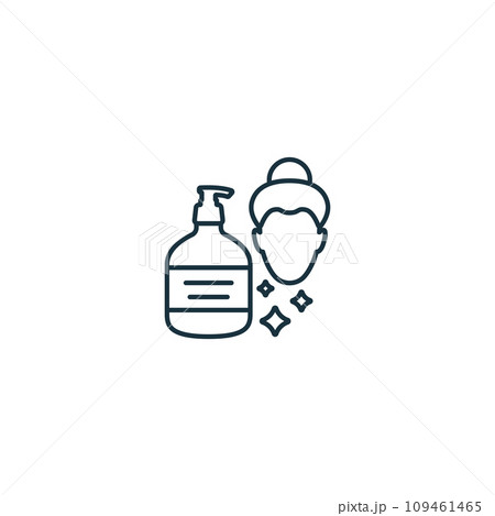 Facial cleanser icon. Monochrome simple sign from beauty and personal care collection. Facial cleanser iron icon for logo, templates, web design and infographics. 109461465