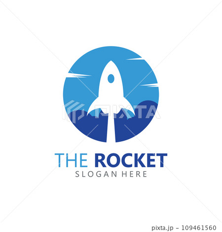 Rocket Logo Template in Flat Style Rocket Logo Template in Flat Style 109461560